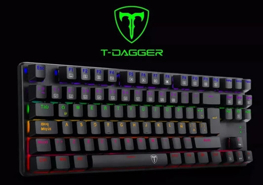 T-DAGGER Bora T-TGK313 Red Switch RAINBOW LED Mechanical Gaming Keyboard